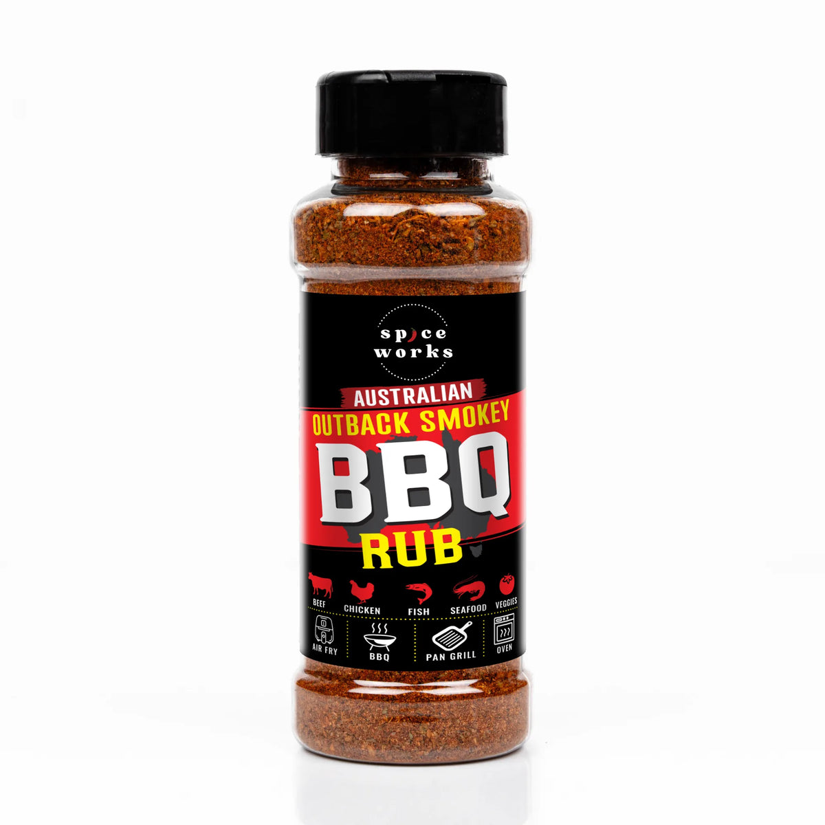 Spiceworks Outback Smokey BBQ Rub 115g bottle